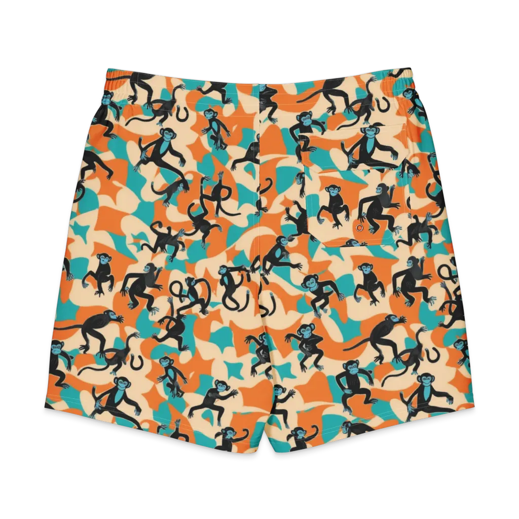 Jungle Jitter on Men's Board Shorts — Back