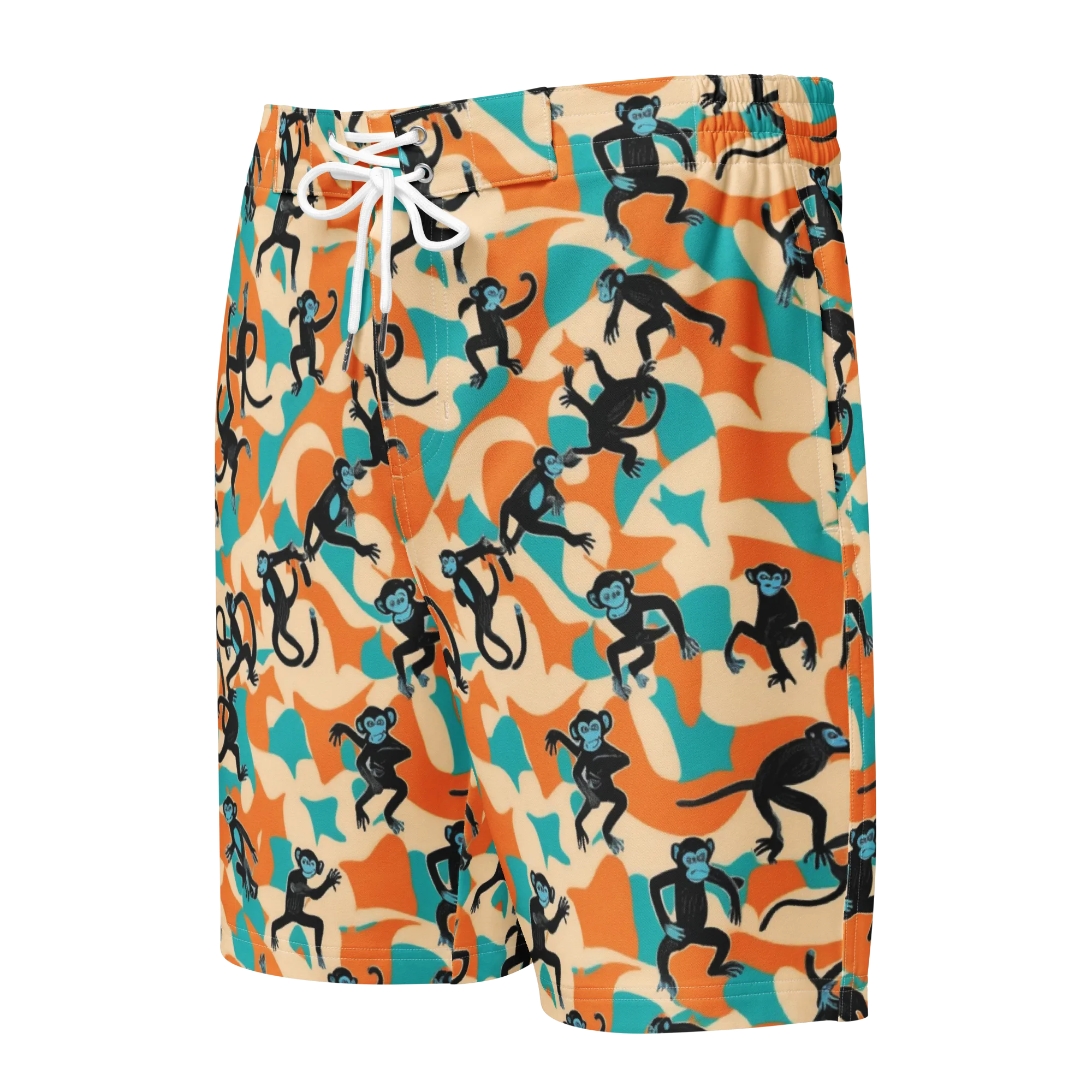 Jungle Jitter on Men's Board Shorts — Front
