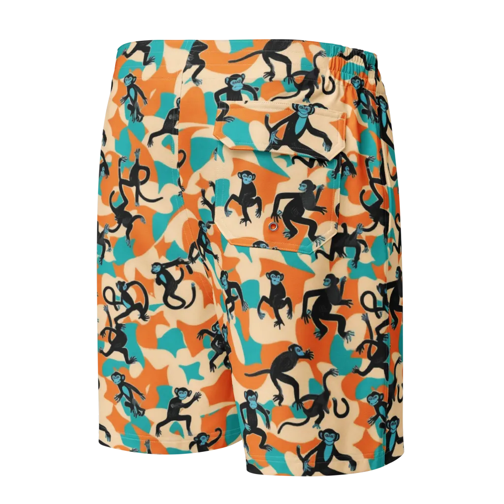 Jungle Jitter on Men's Board Shorts — Back
