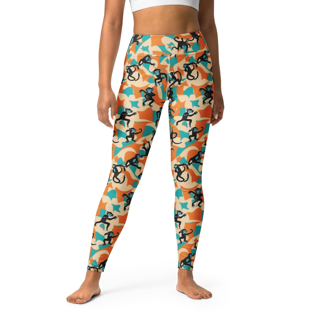 Jungle Jitter on Yoga Leggings — Front