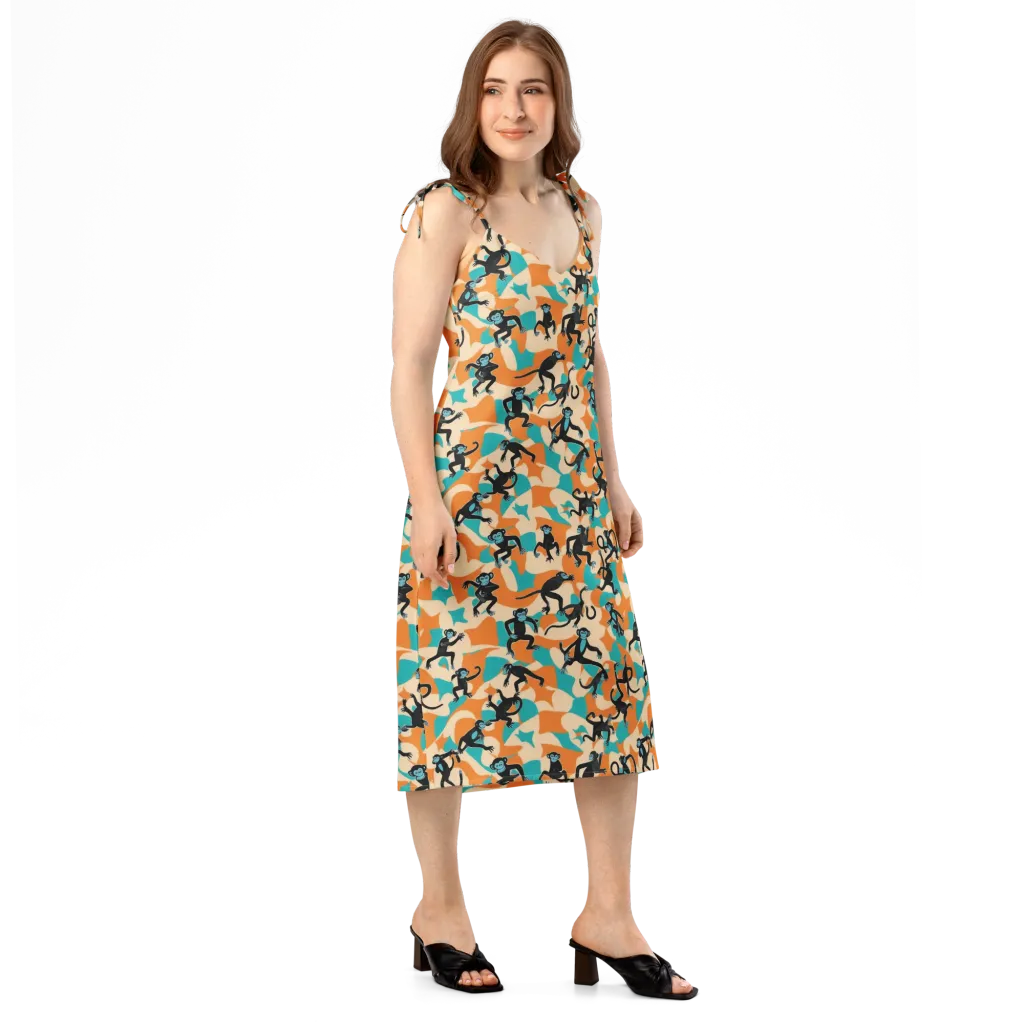 Jungle Jitter on Slip Dress — Right Front