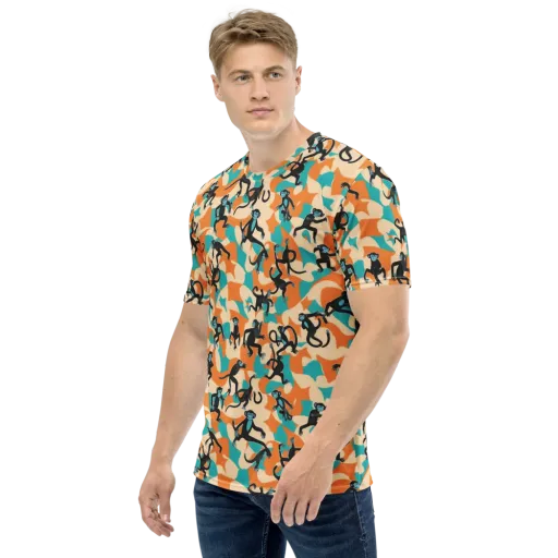 Jungle Jitter on a Men's Crew Neck T-Shirt