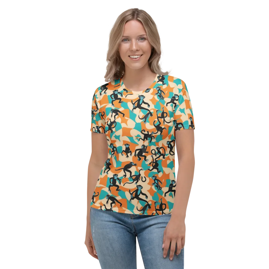 Jungle Jitter on Women's Crew Neck T-Shirt — Front