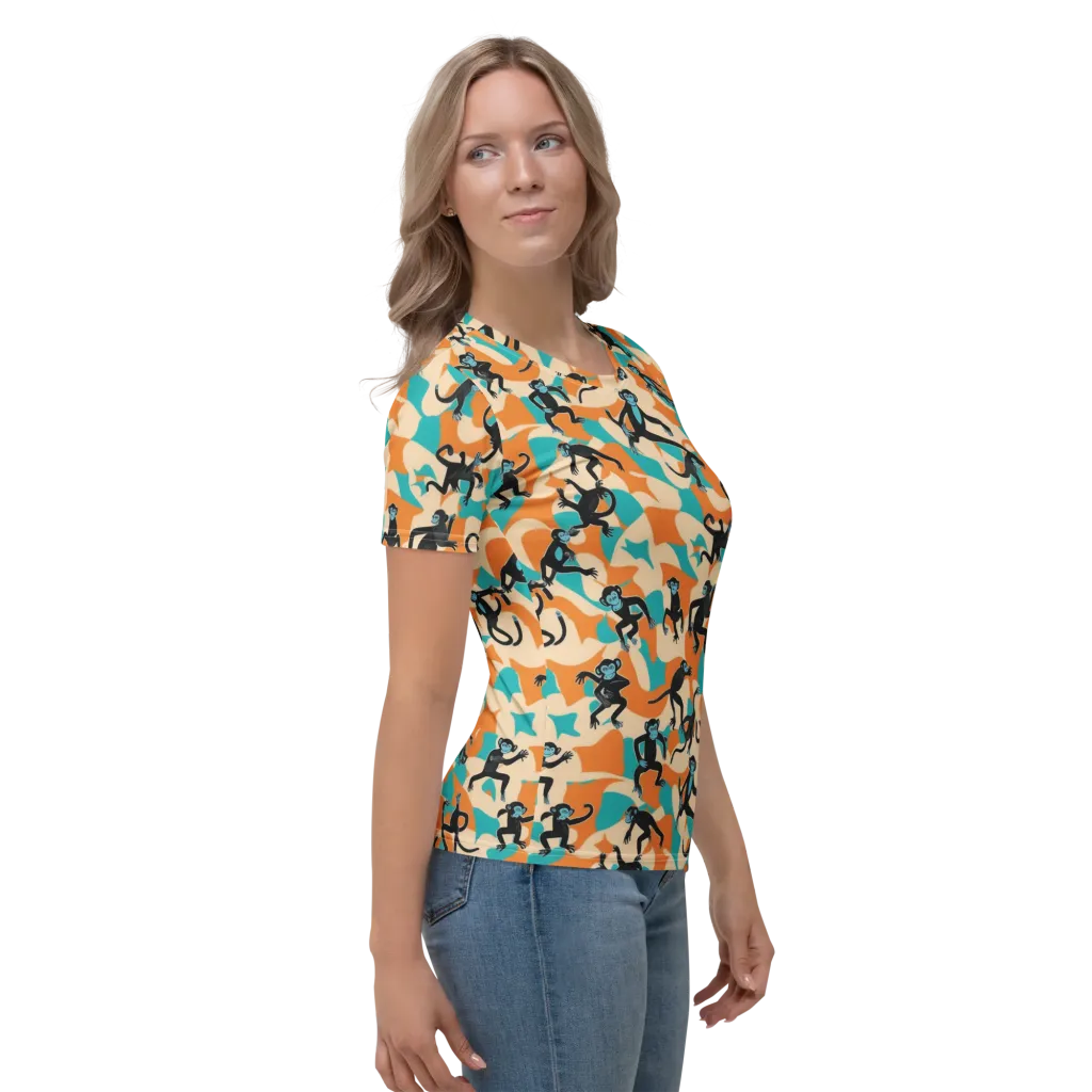 Jungle Jitter on Women's Crew Neck T-Shirt — Right