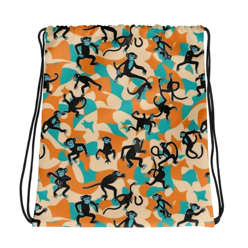 Jungle Jitter on a Drawstring Bag