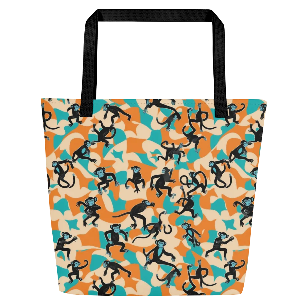 Jungle Jitter on Large Tote Bag W/ Pocket — Front