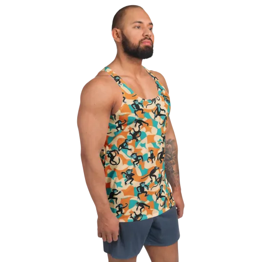 Jungle Jitter on a Men's Tank Top