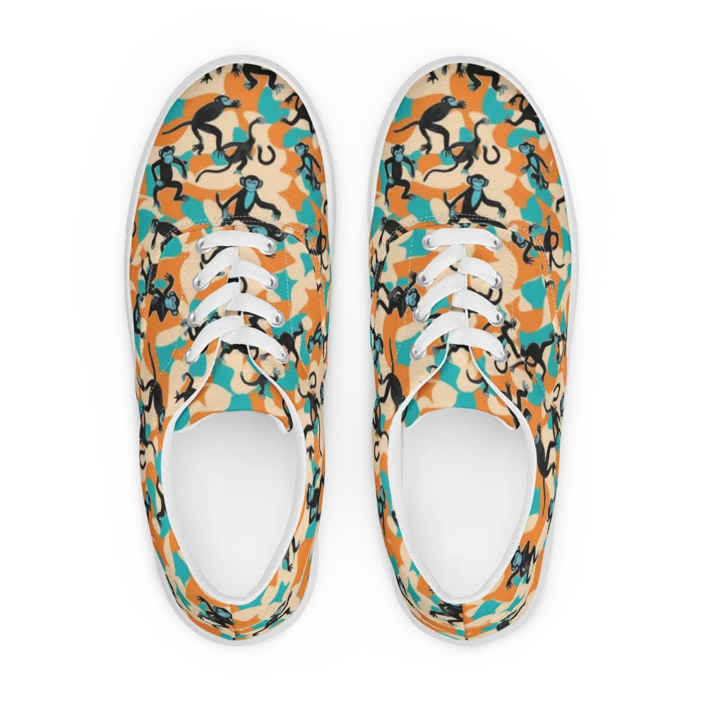 Jungle Jitter on Men's Lace-Up Canvas Shoes — Front