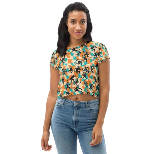 Jungle Jitter on a Crop Tee