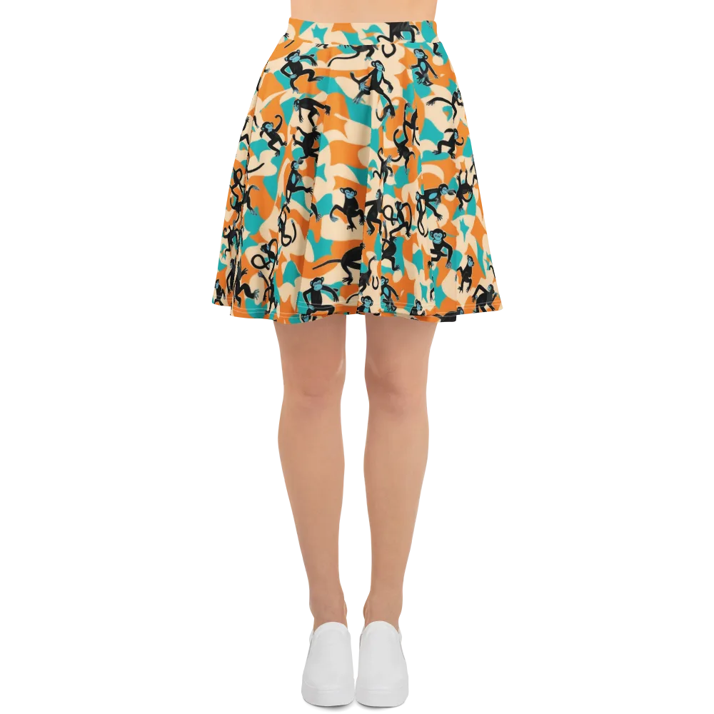 Jungle Jitter on Skater Skirt — Front