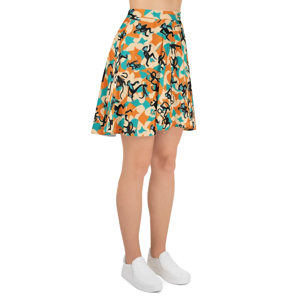 Jungle Jitter on Skater Skirt — Right