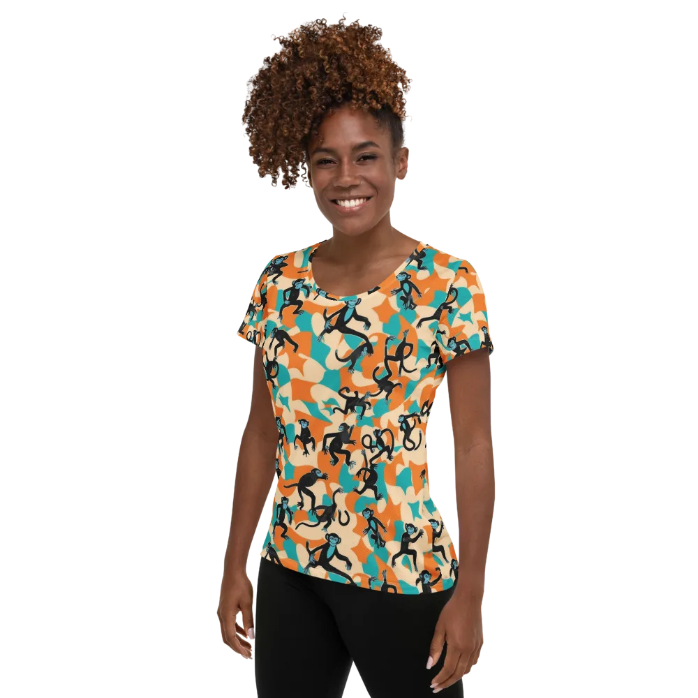 Jungle Jitter on Women's Athletic T-Shirt — Left