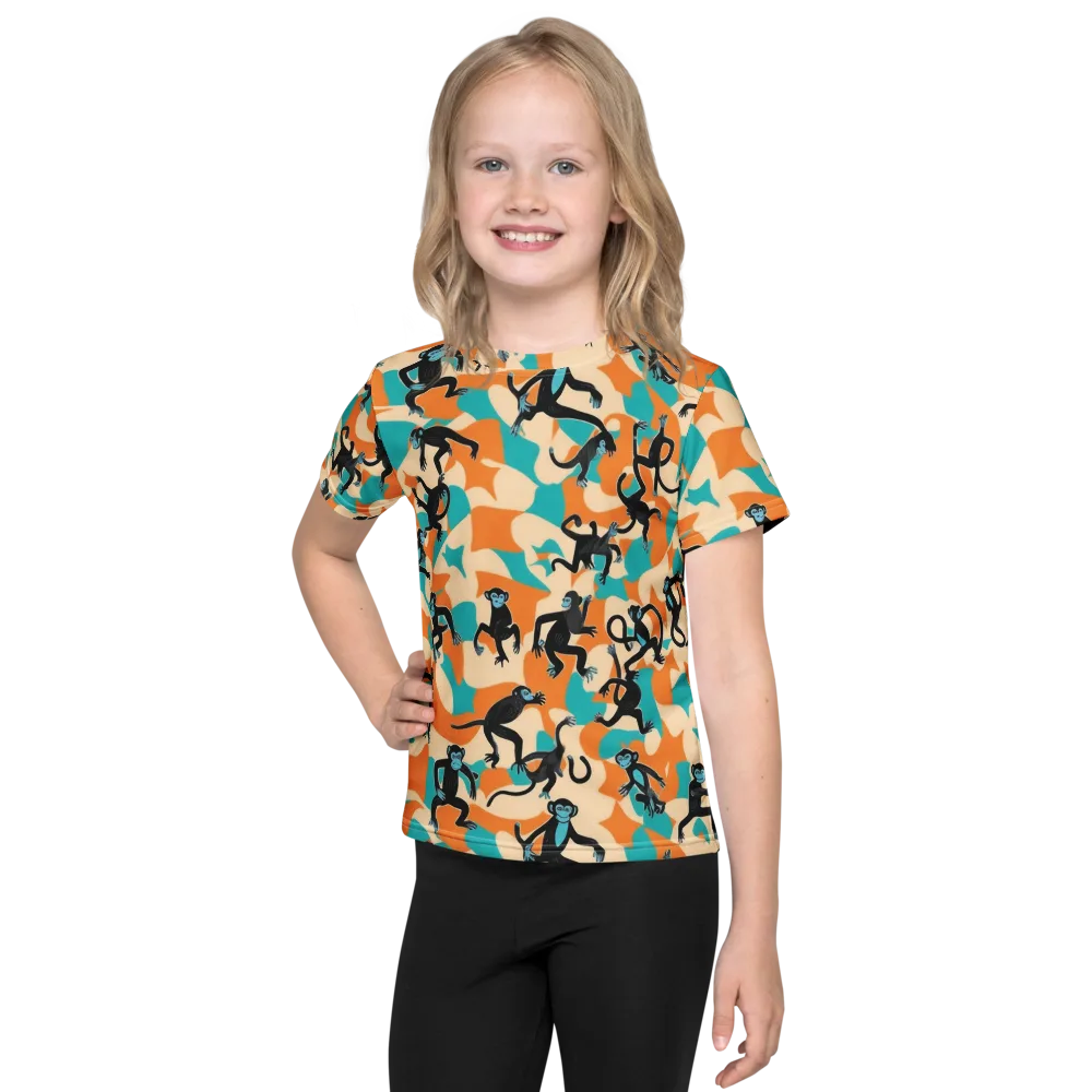 Jungle Jitter on Kids Crew Neck T-Shirt — Front