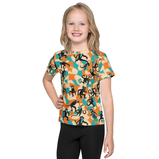 Jungle Jitter on a Kids Crew Neck T-Shirt
