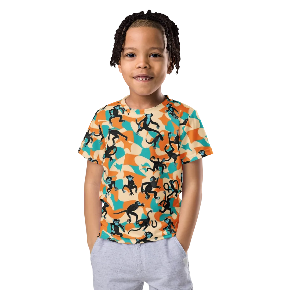 Jungle Jitter on Kids Crew Neck T-Shirt — Front