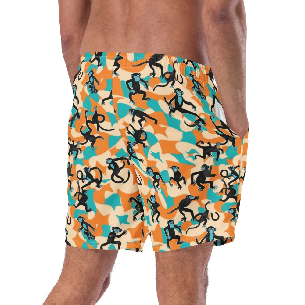 Jungle Jitter on Swim Trunks — Right Back