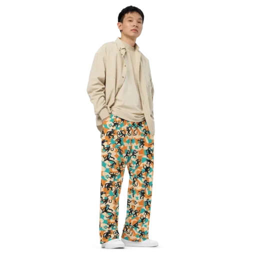 Jungle Jitter on a Wide-Leg Pants