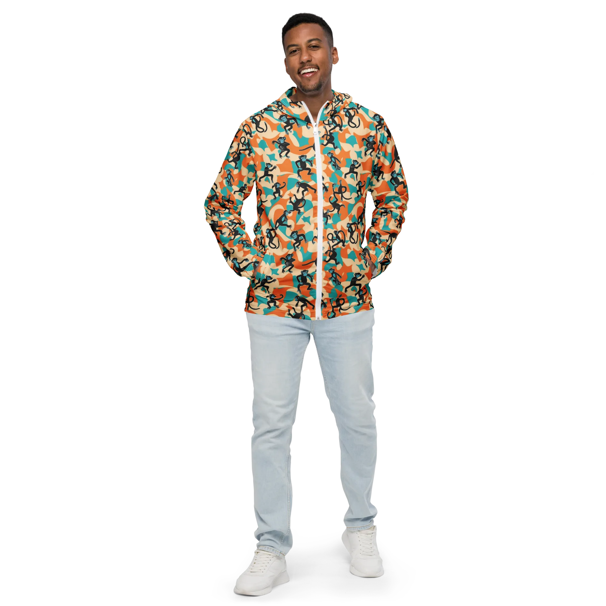 Jungle Jitter on Men's Windbreaker — Front