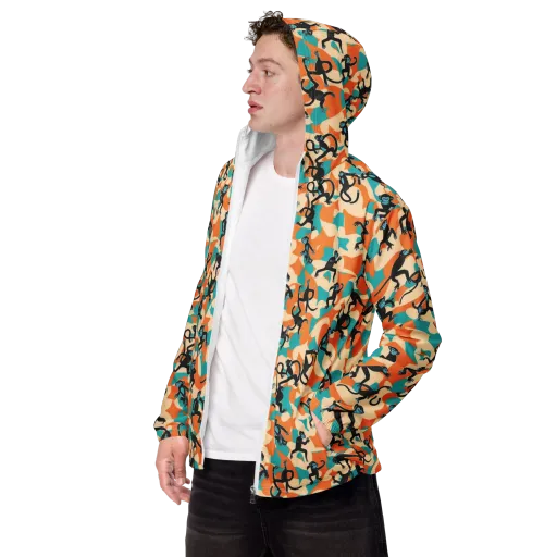 Jungle Jitter on a Men's Windbreaker