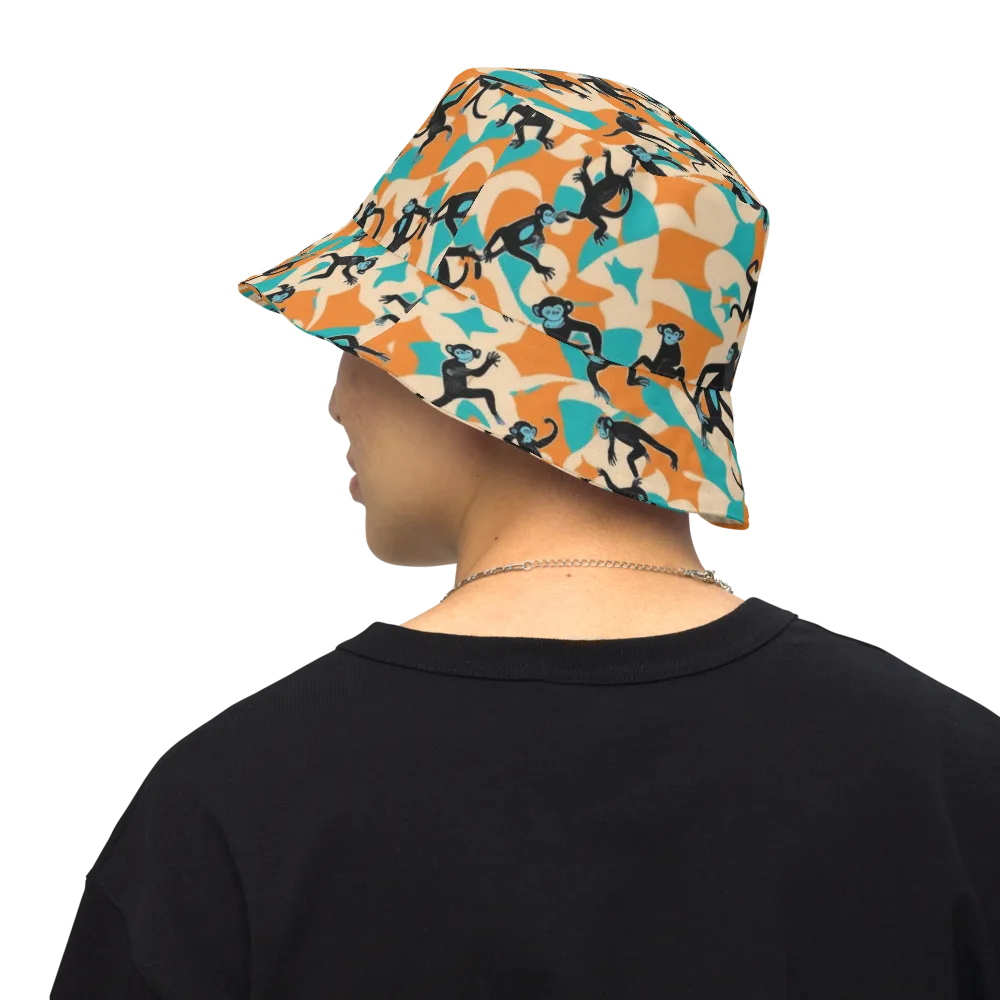 Jungle Jitter on Reversible Bucket Hat — Back Inside