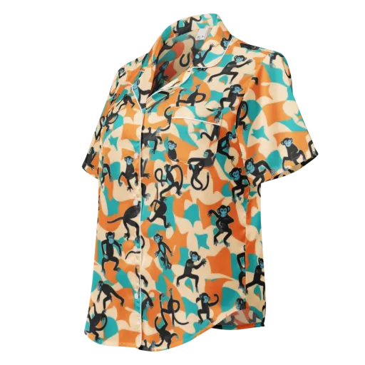 Jungle Jitter on a Women's Short Sleeve Pajama Top