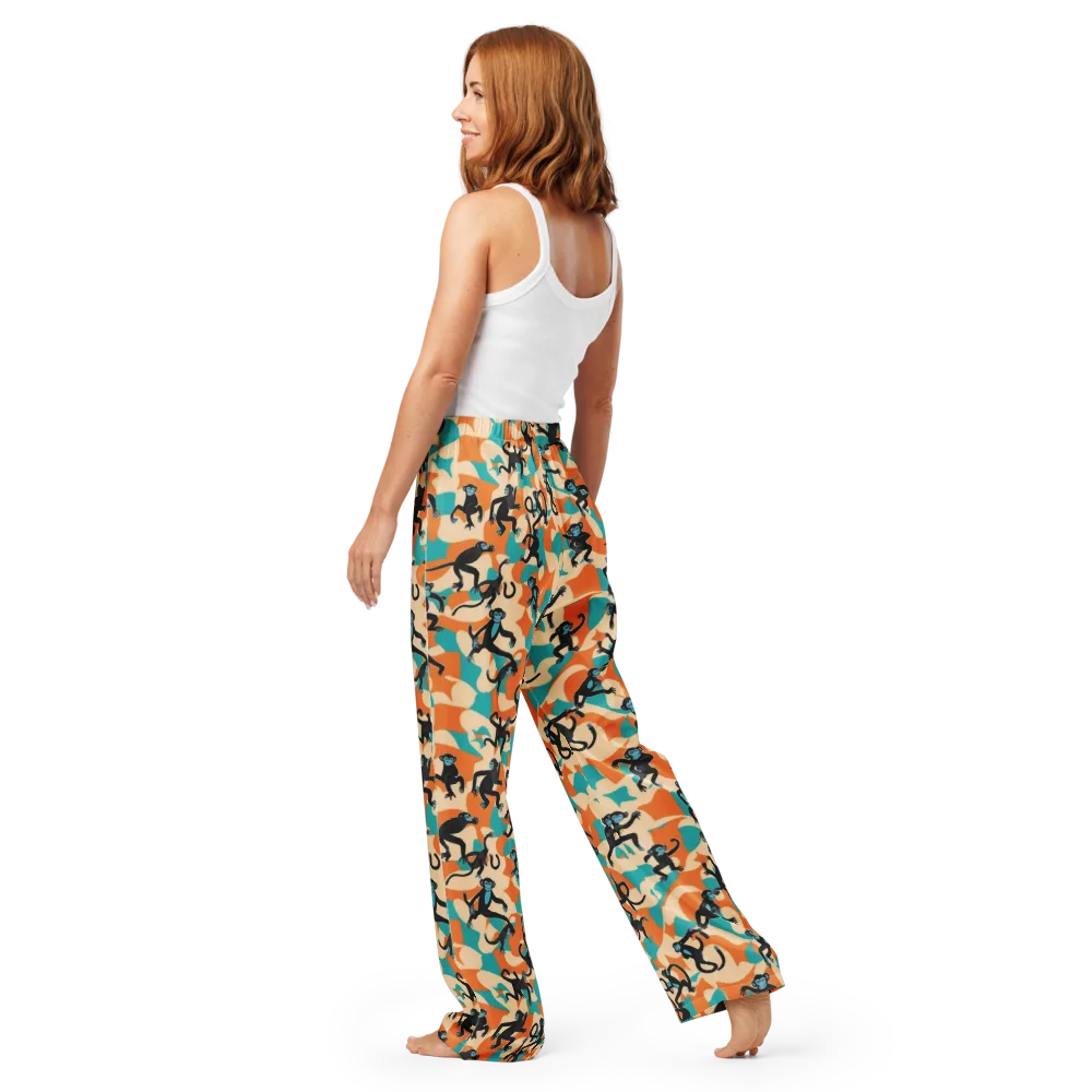 Jungle Jitter on Women's Pajama Pants — Back