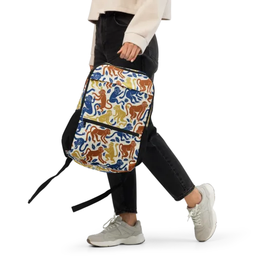 Indigo Monkey Garden on a Utility Backpack
