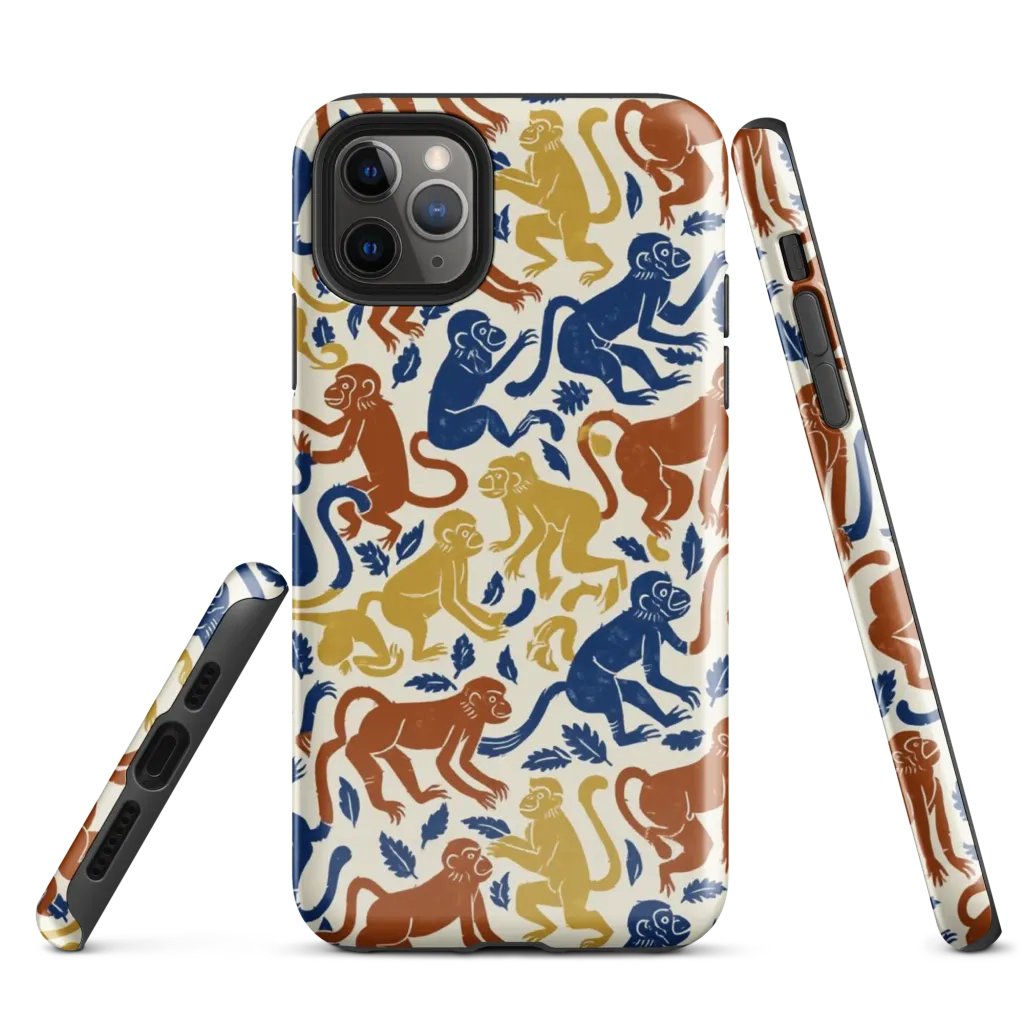 Indigo Monkey Garden on Tough Case for iPhone® — Front