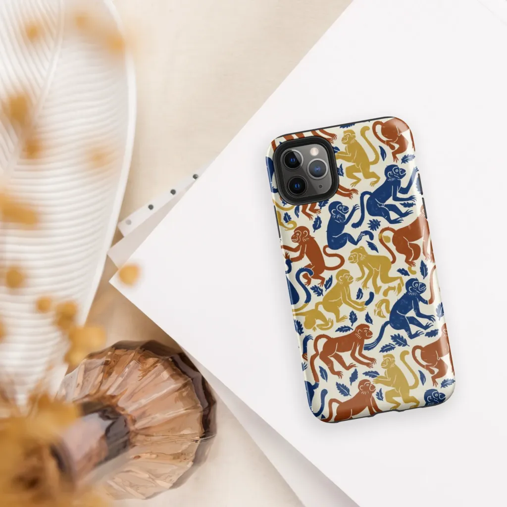 Indigo Monkey Garden on Tough Case for iPhone® — Front