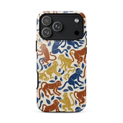 Indigo Monkey Garden on a Tough Case for iPhone®
