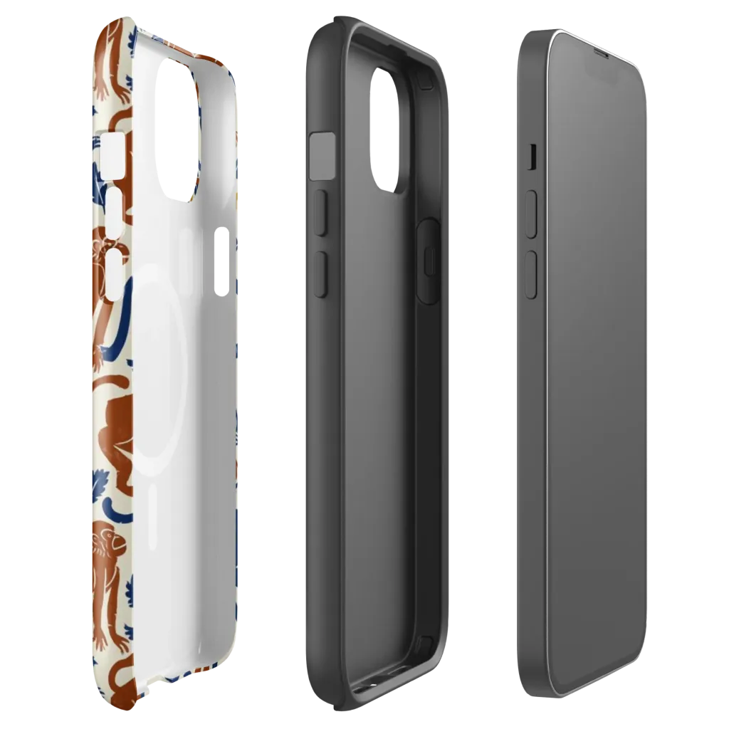 Indigo Monkey Garden on MagSafe Tough Case for iPhone® — Front