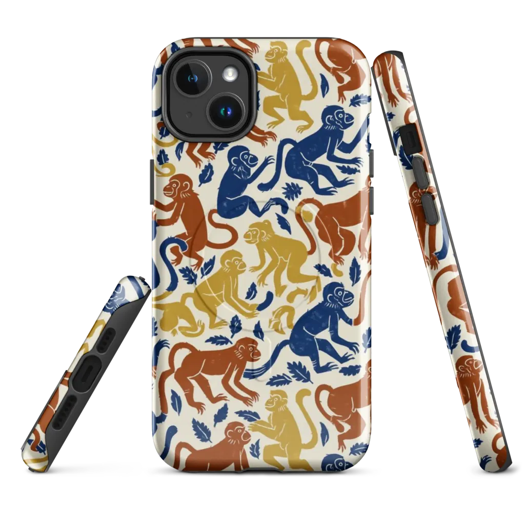 Indigo Monkey Garden on MagSafe Tough Case for iPhone® — Front