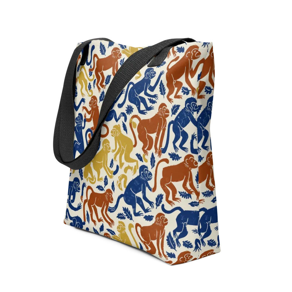 Indigo Monkey Garden on Tote Bag — Front
