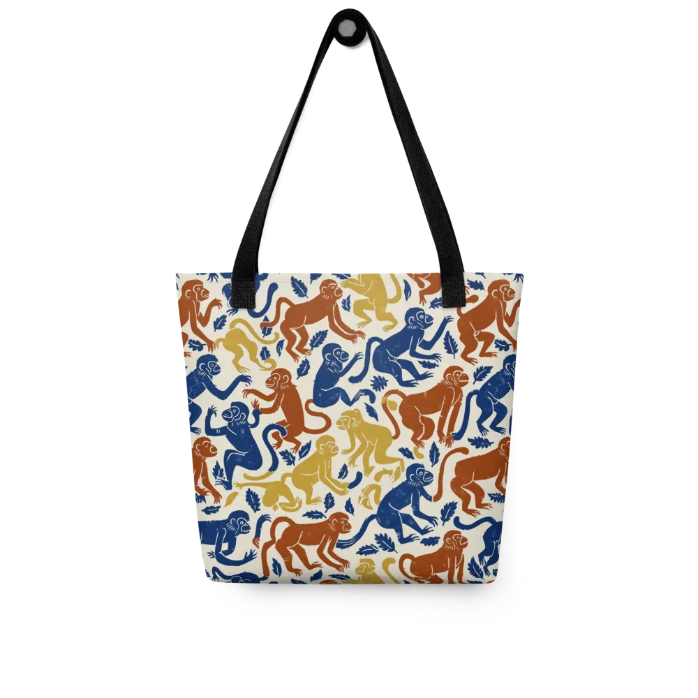 Indigo Monkey Garden on Tote Bag — Front