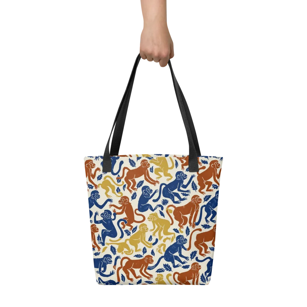 Indigo Monkey Garden on Tote Bag — Front