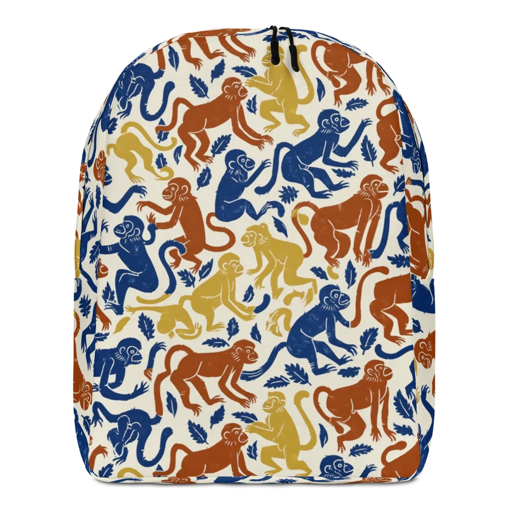 Indigo Monkey Garden on Minimalist Backpack — Front