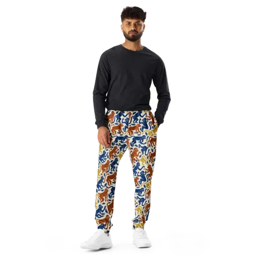 Indigo Monkey Garden on a Men's Joggers