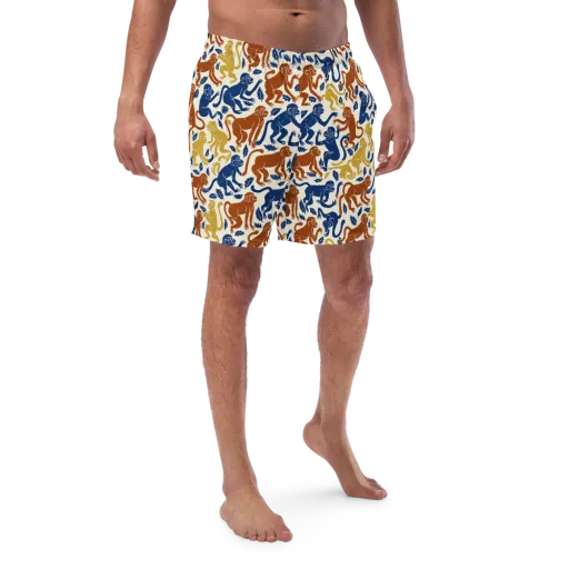 Indigo Monkey Garden on a Swim Trunks