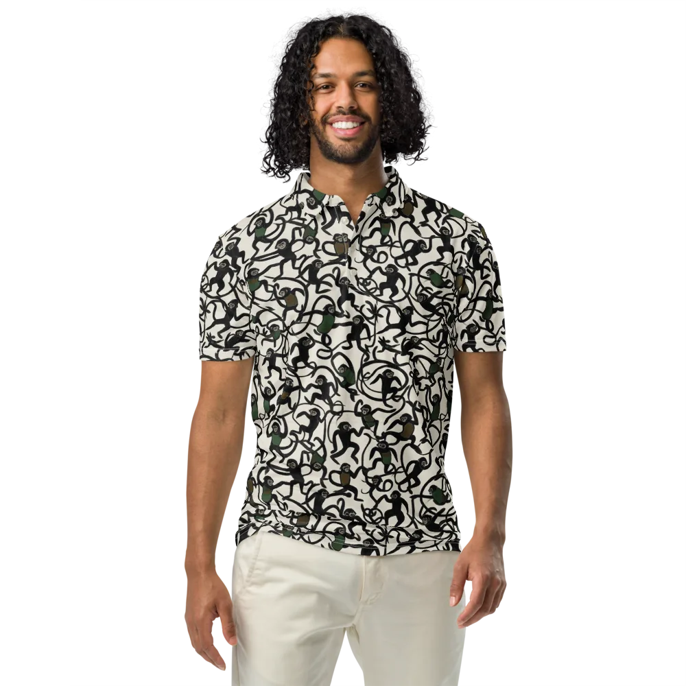 Canopy Capers on Men's Slim Fit Polo Shirt — Front
