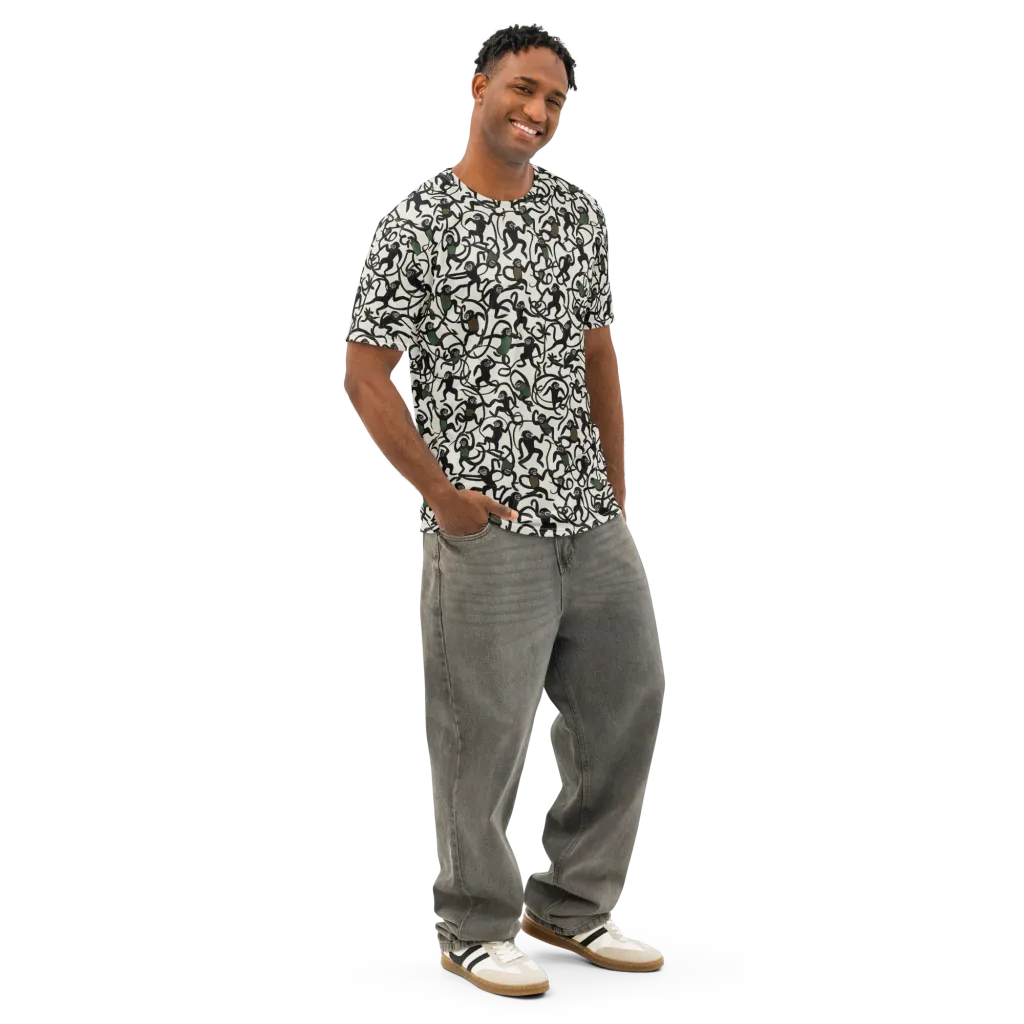 Canopy Capers on Men's Cotton Crew Neck T-Shirt — Right Front