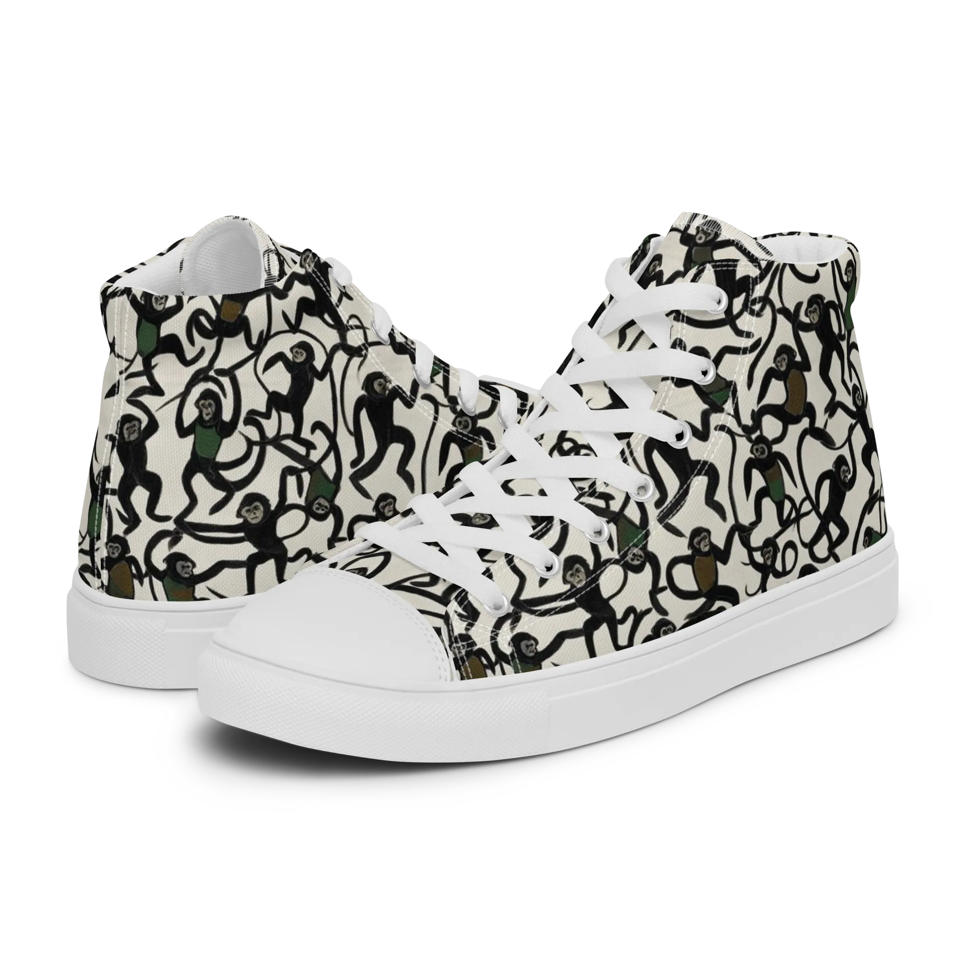 Canopy Capers on Women's High Top Canvas Shoes — Left