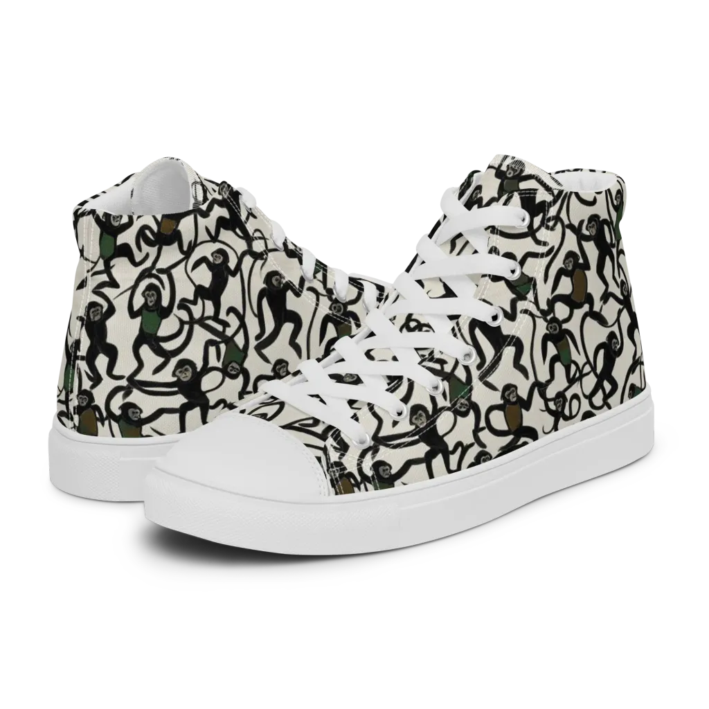 Canopy Capers on Women's High Top Canvas Shoes — Left