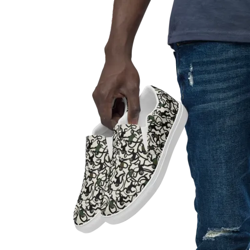 Canopy Capers on a Men's Slip-On Canvas Shoes