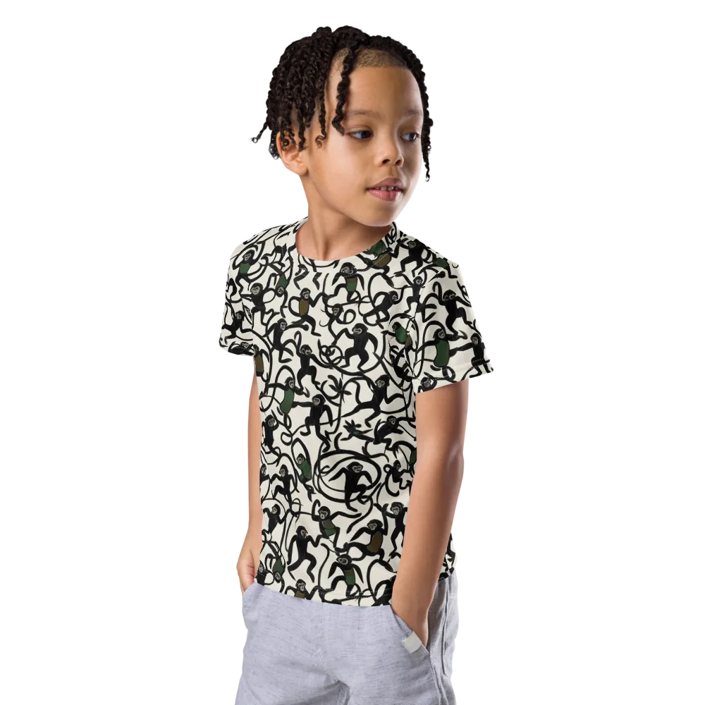 Canopy Capers on Kids Crew Neck T-Shirt — Left Front