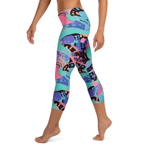 Candy Orbit on a Capri Leggings