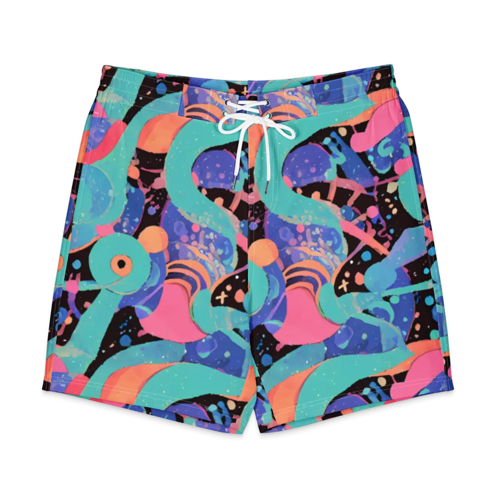 Candy Orbit on Men's Board Shorts — Front