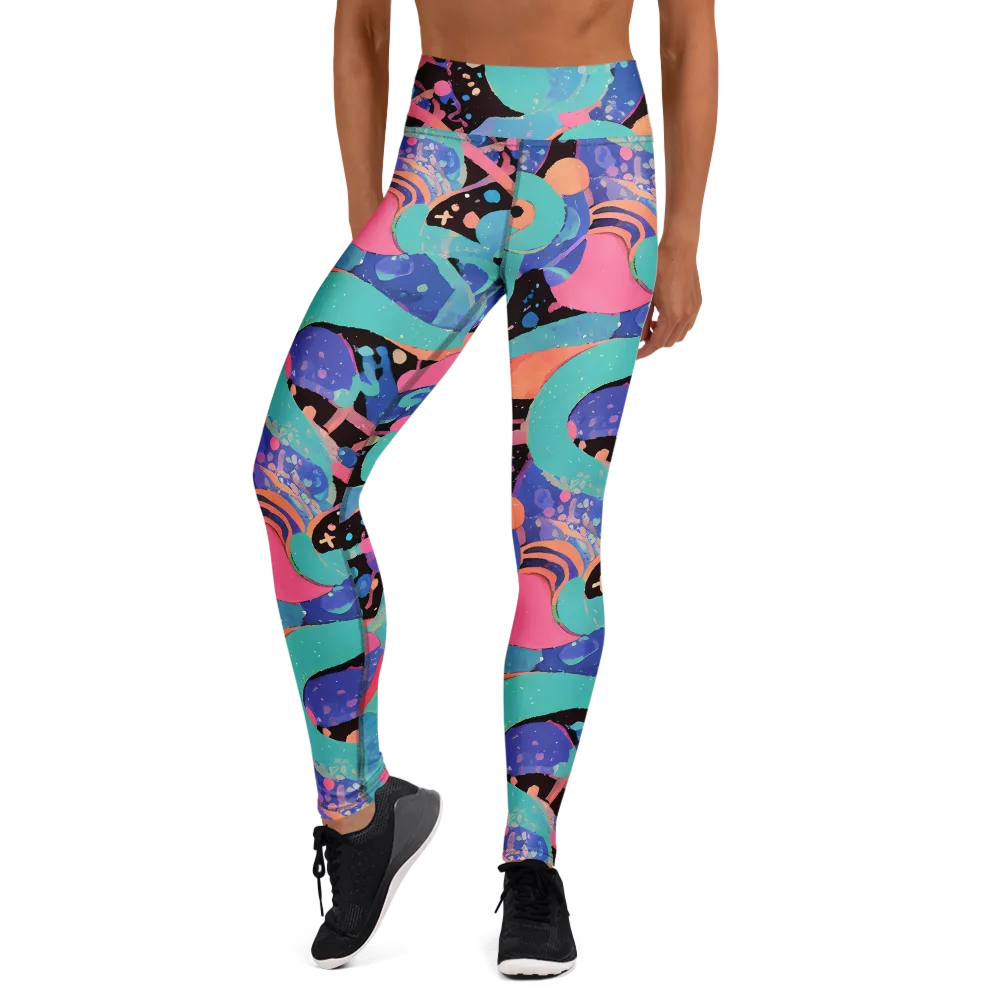 Candy Orbit on Yoga Leggings — Front