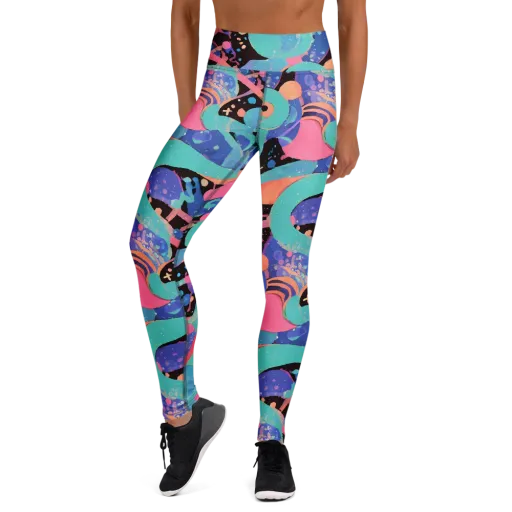 Candy Orbit on a Yoga Leggings