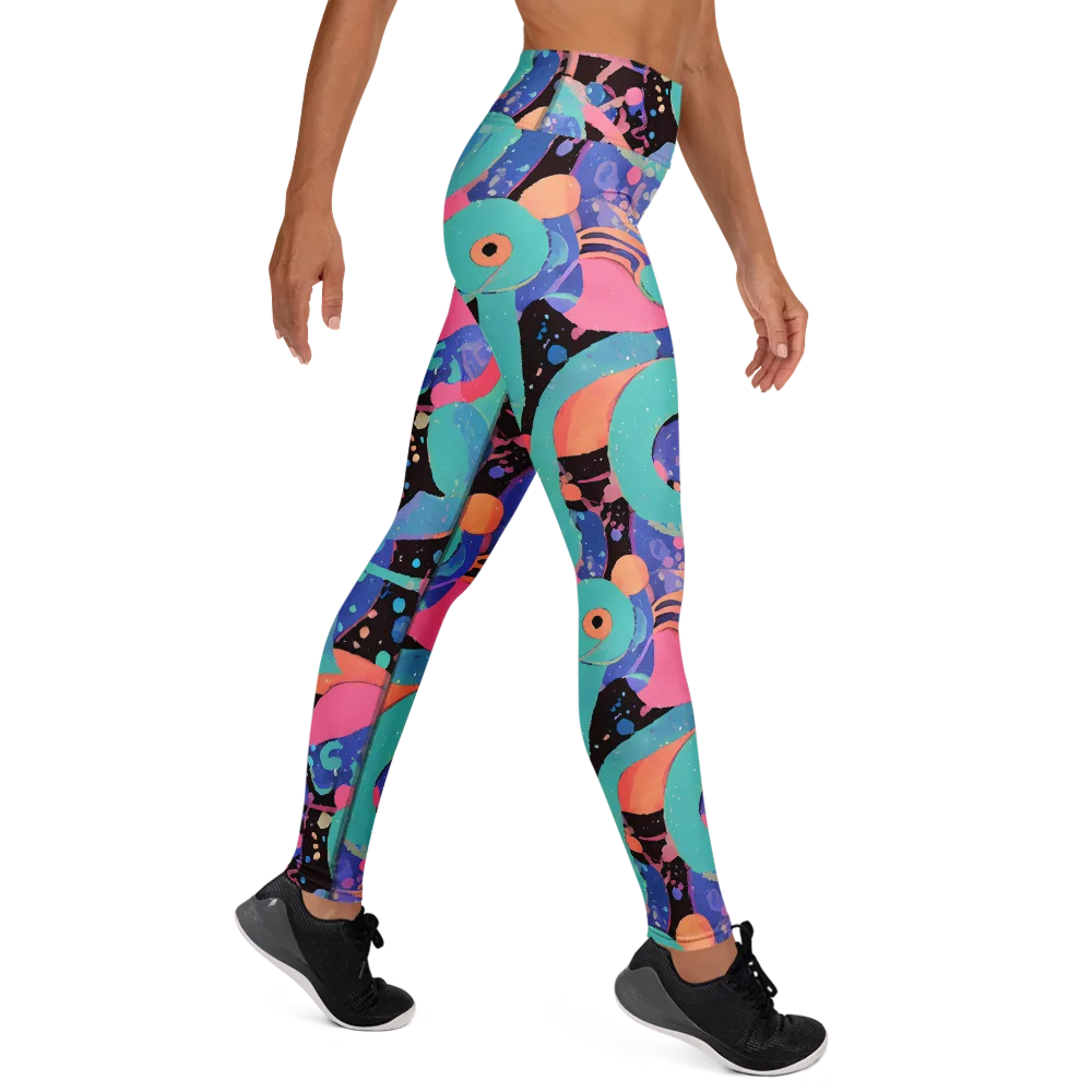Candy Orbit on Yoga Leggings — Right