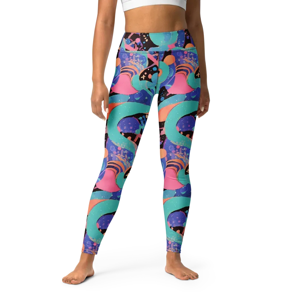 Candy Orbit on Yoga Leggings — Front